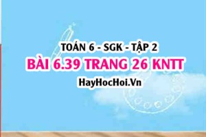 Bài 6.39 trang 26 Toán 6 Tập 2 Kết nối tri thức